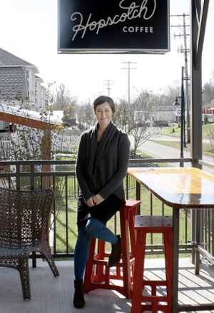 Outdoor seating is wonderful! at Hopscotch Coffee in Bloomington