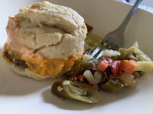 Breakfast sandwich  at Hopscotch Coffee in Bloomington