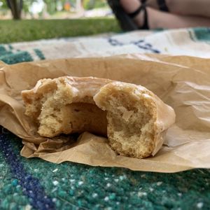 Maple donut at Hopscotch Coffee in Bloomington
