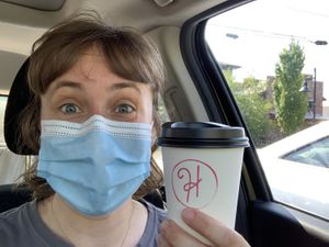 Mochas are vegan! Great w/ soy. at Hopscotch Coffee in Bloomington