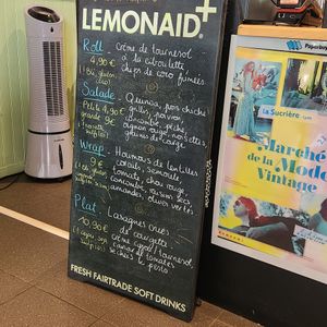 Menu from 14/7/23. Changes weekly at Against the Grain in Lyon