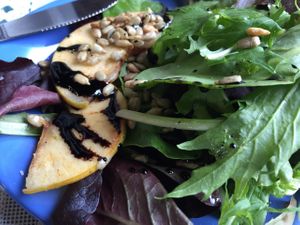 Salad with balsamic drizzle. at Home Grown in Asheville