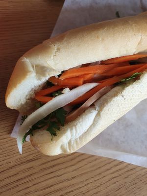 Sandwich at Dharma Garden Veggie Deli in Vancouver