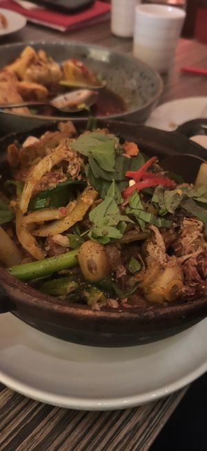 Vegan chicken and mushroom salad at Bay Hong in Darlinghurst