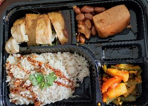 Hainanese Chicken Rice - takeaway at Daily Green 吉祥素 - Aljunied in Central Singapore