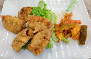 Fried Dumpling at Daily Green 吉祥素 - Aljunied in Central Singapore
