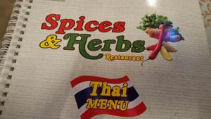 menu cover at Spices and Herbs in Chiang Mai