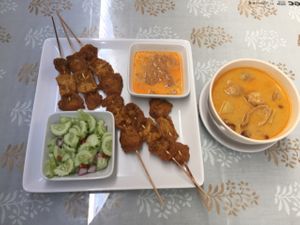 satay! delicious! at Spices and Herbs in Chiang Mai
