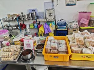 Bread, Yam cake, carrot cake, biscuits etc at Bao Xiang Vegetarian in Kulai