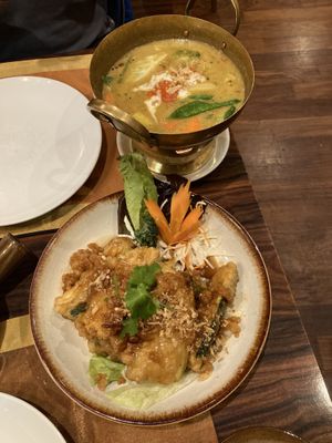 Curry and Courgette dish  at Simply Thai in Buxton