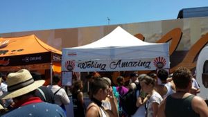 Woking amazing stall at a community event at Woking Amazing in Northcote