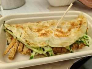 Duck pancake at Woking Amazing in Northcote