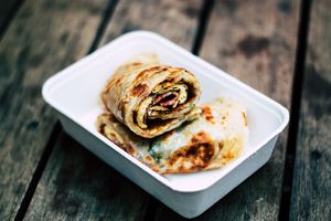 Eggy Bacn Roll at Woking Amazing in Northcote