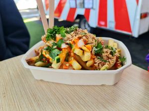 Bahn Mi Loaded Fries at Woking Amazing in Northcote