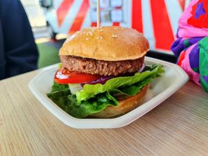 Smoky BBQ Burger, Buds patty. at Woking Amazing in Northcote