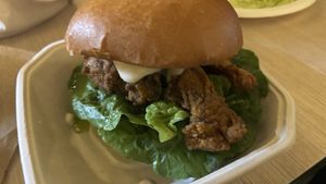 Mushroom Kyiv burger.  Woking amazing!   at Woking Amazing in Northcote