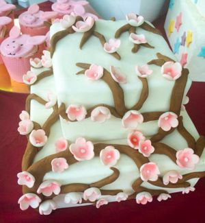 Cherry blossom cake at OMV Bakery in Reservoir
