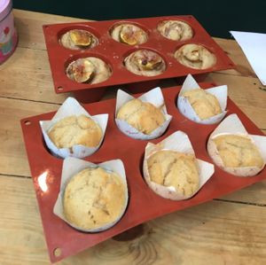 muffins at Bike Bakery in Tel Aviv
