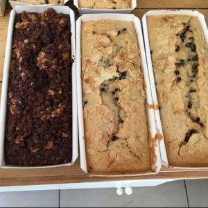 cakes at Bike Bakery in Tel Aviv