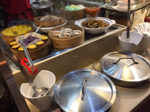 dim sum and soup at Red Mango Yogurt & Restaurant in New Territories