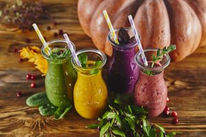 smoothie. Фирменные смузи в красивых баночках. Вкусно и полезно! at Veggie Cafe in St Petersburg