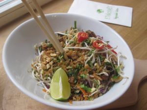Asian glass noodle salad at Etnosvet Bistro in Prague