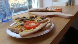 pizza and panini at Etnosvet Bistro in Prague