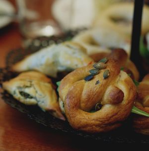 Vegan pretzels at Casa Angelina in Edinburgh