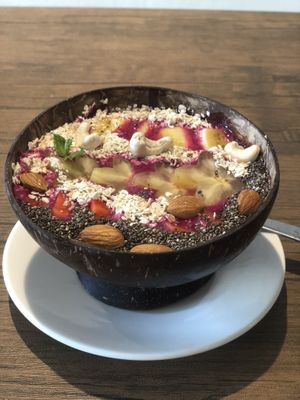 Red smoothie bowl at LN Fortunate Coffee - Jogja in Yogyakarta
