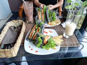 Tempeh sandwich is worth your money! Great bite for lunch and goes well with the iced chocolate blend.  at LN Fortunate Coffee - Jogja in Yogyakarta