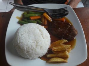 actual version. smaller than shown on menu but delicious  at Lusidus in Yogyakarta