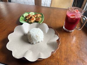 White rice   at Lusidus in Yogyakarta