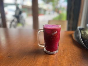 Dragon fruit juice   at Lusidus in Yogyakarta