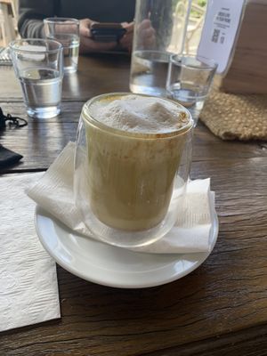 Golden latte at Diggers Vegie Kitchen in Anglesea