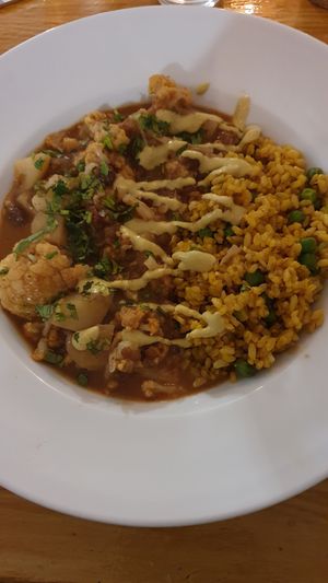 Cauliflower and potato curry at Diggers Vegie Kitchen in Anglesea