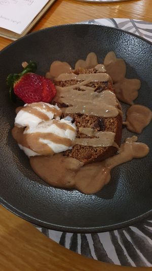 Baked spice pudding at Diggers Vegie Kitchen in Anglesea