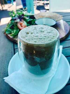 Raw latte at Diggers Vegie Kitchen in Anglesea
