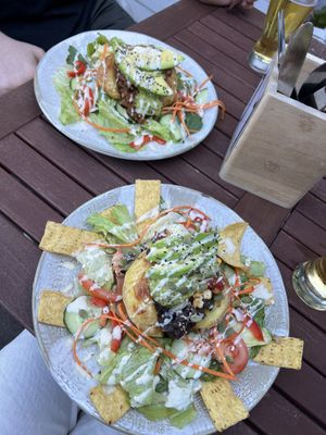 Loaded nacho potato & bolognese potato  at Diggers Vegie Kitchen in Anglesea