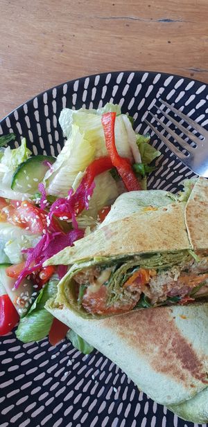 Chicken wrap at Diggers Vegie Kitchen in Anglesea