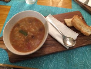 Israelis soup at Diggers Vegie Kitchen in Anglesea
