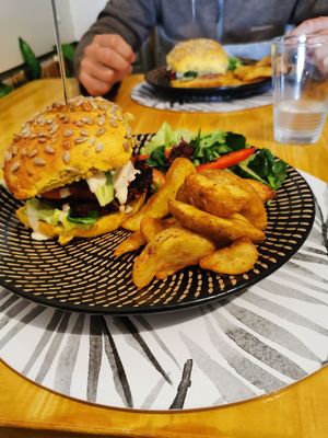 Beetroot Burger at Diggers Vegie Kitchen in Anglesea