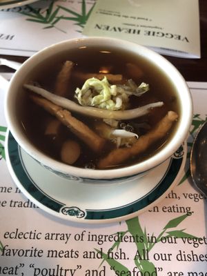 Soup 3 homemade hot and sour Soup  at Veggie Heaven in Montclair