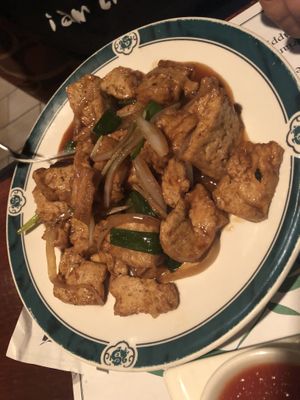 Tofu ginger scallion   at Veggie Heaven in Montclair
