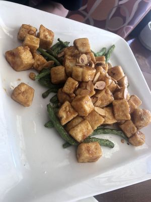 17 general Tso’s crispy tofu with almond   at Veggie Heaven in Montclair
