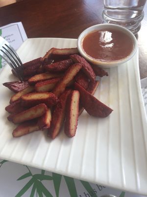 27 barbecued ribs   at Veggie Heaven in Montclair