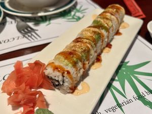 Spicy tuna roll  at Veggie Heaven in Montclair