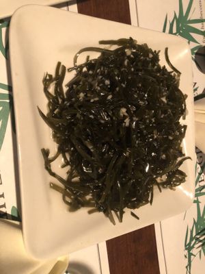 15 garlic seaweed   at Veggie Heaven in Montclair