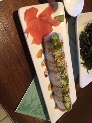 Dragon roll sushi   at Veggie Heaven in Montclair
