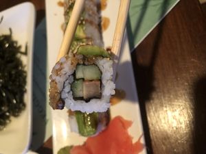 Dragon roll sushi   at Veggie Heaven in Montclair