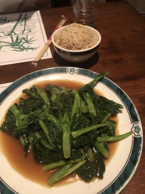 Chinese broccoli 唐芥蘭  at Veggie Heaven in Montclair